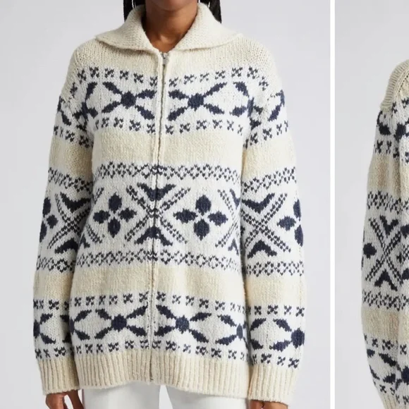 NWT Vince Fair Isle zip up jacket